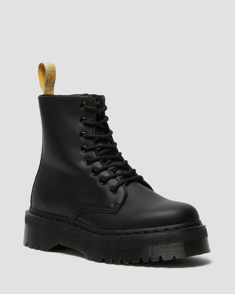 Dr Martens Vegan Jadon II Mono Platform Støvler Herre Sort | DK 568JPQ